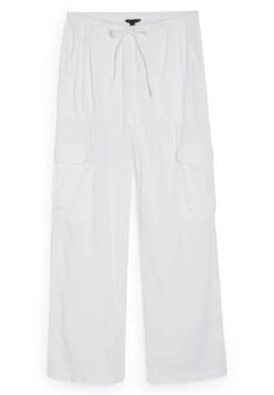Pantalones Cargo - Cremewhite -Clockhouse Ventas 20a43041c5d74b3cb2515eb2a2502029