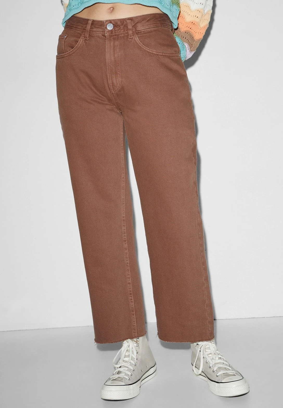 High Waist Trousers - Vaqueros Rectos - Beige 3 High Waist Trousers - Vaqueros Rectos - Beige