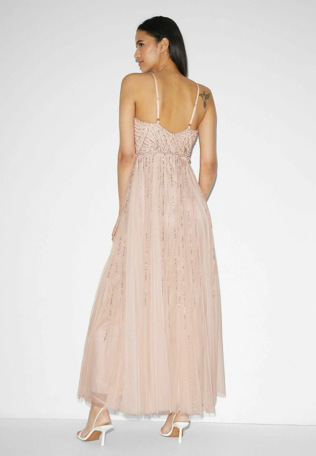 Vestido De Fiesta - Beige 4 Vestido De Fiesta - Beige - Imagen 2