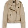 Vestes - Chaqueta De Cuero Sintético - Beige -Clockhouse Ventas 56dafbbbd199431994528d2858deec66