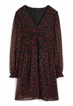 Vestido Informal - Black Red